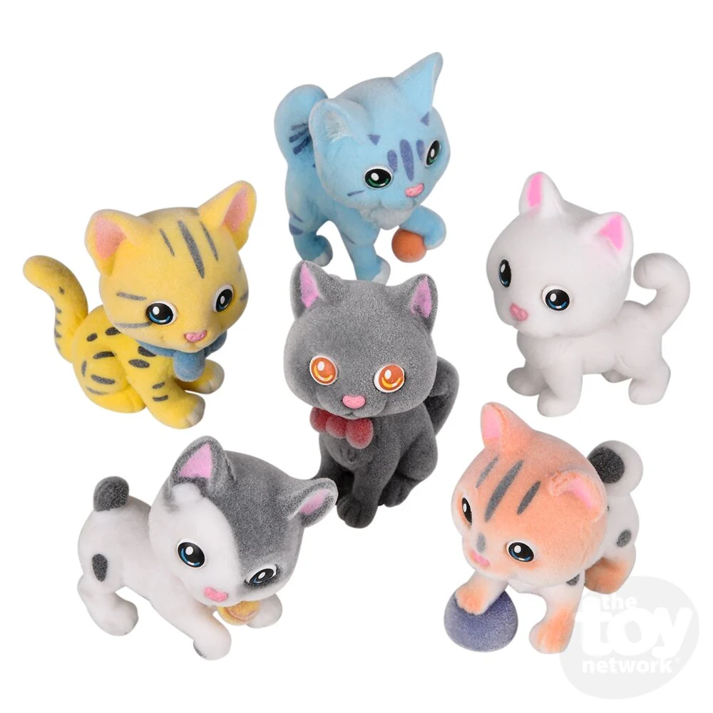 1.5" Flocked Micro Cat