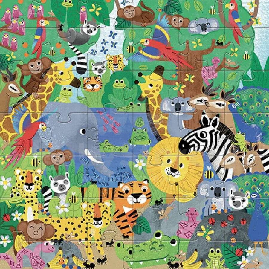 54 Piece 1 To 10 Jungle Giant Floor Puzzle - Image 2