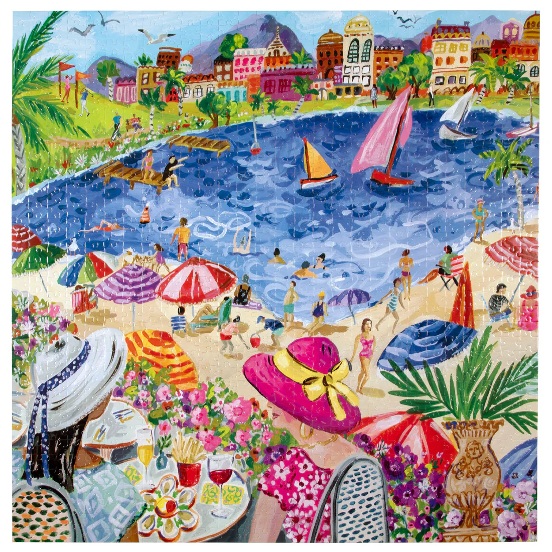 1000 PC Lunch By The Sea Puzzle - Image 2