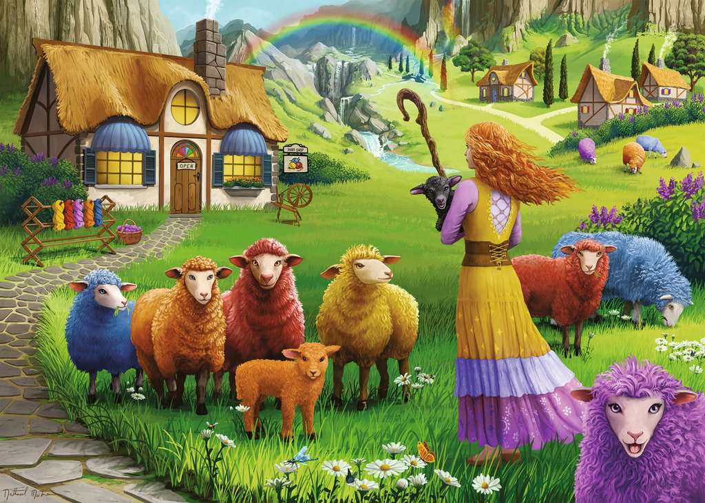 1000 PC The Happy Sheep Yarn Shop Puzzle - Image 2