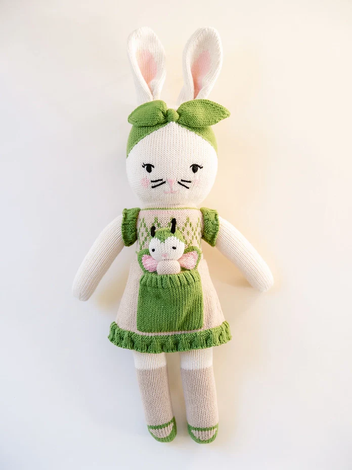12" Beatrice The Bunny With Finger Puppet Bella Butterfly