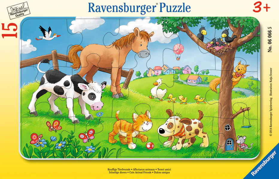 15 PC Cute Animal Friends Frame Puzzle