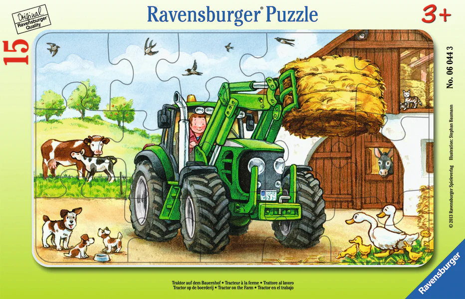 15 PC Tractor On The Farm Frame Puzzle