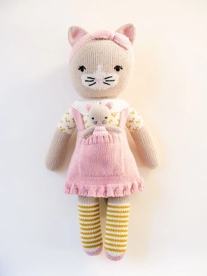 18" Cosette The Cat With 3" Mini Cora Mouse