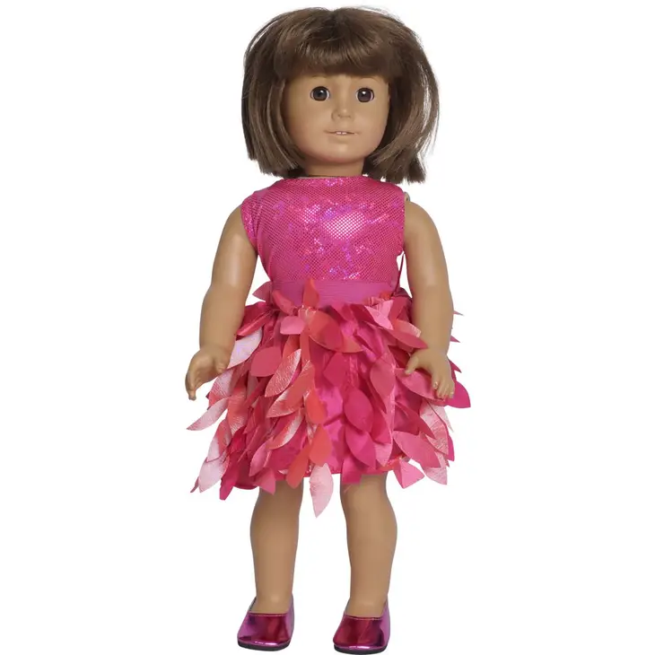18" Teal Petal Party Doll Skirt Set - Image 2