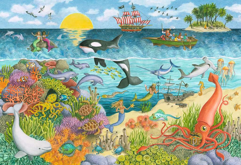 2 x 24 PC Pirates & Mermaids Puzzle - Image 3