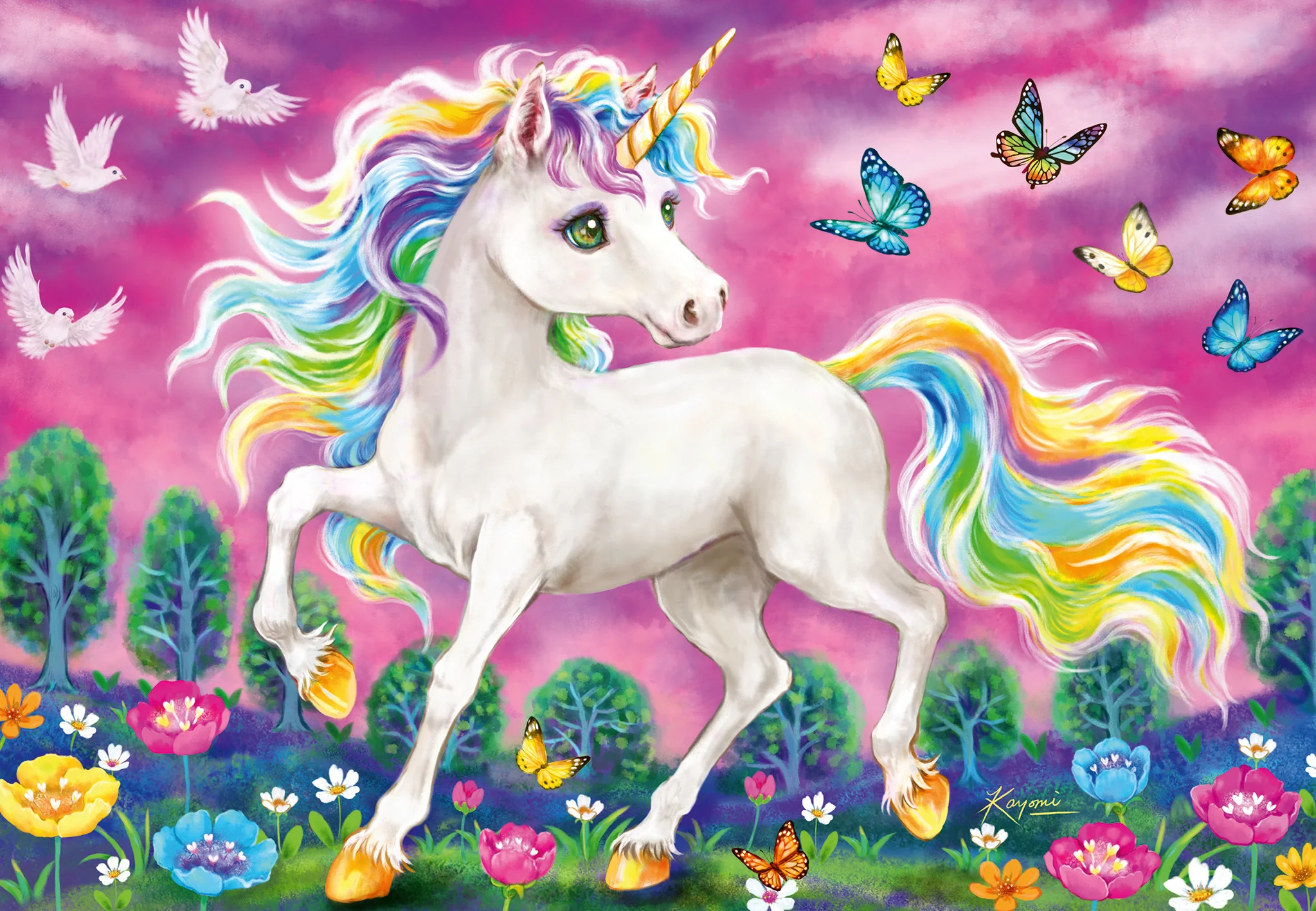 2 x 24 PC Unicorns & Pegasus Puzzle - Image 3