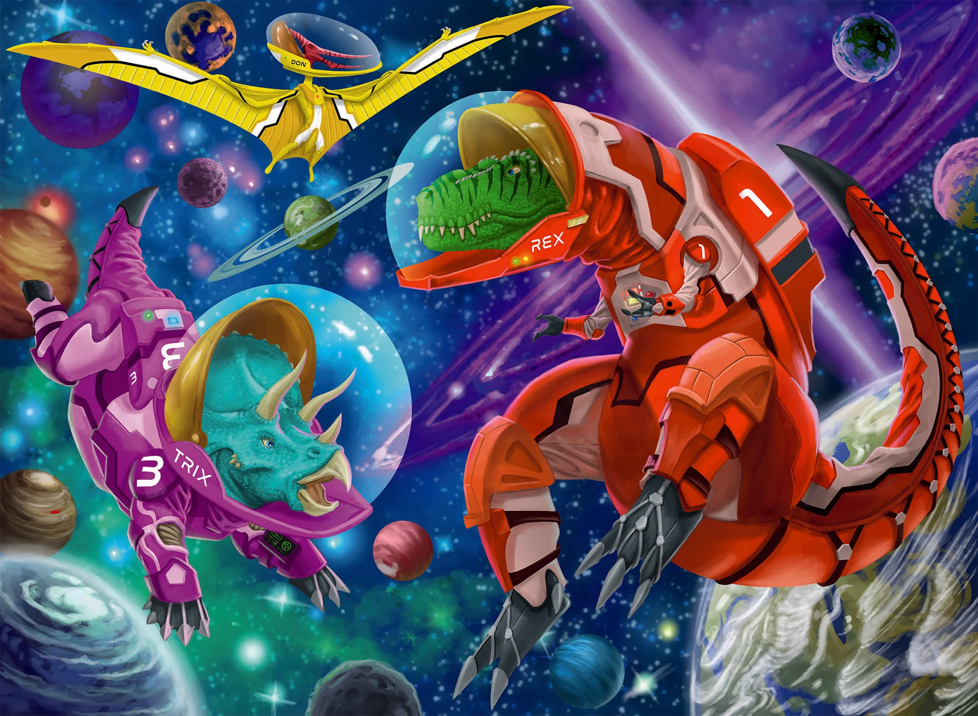 200 PC Space Dinosaurs Puzzle - Image 2