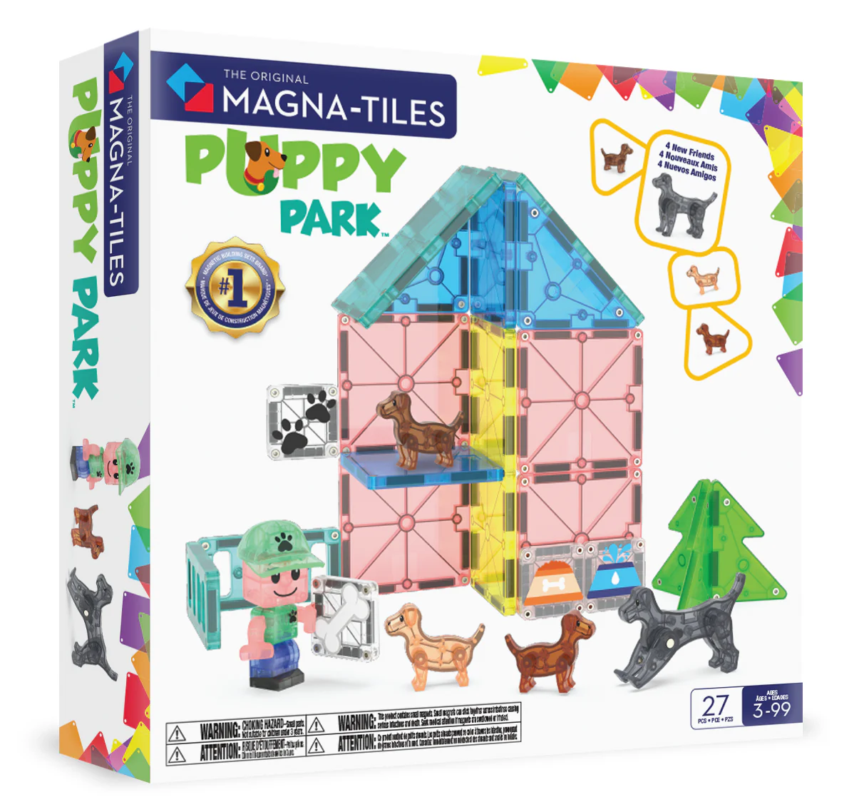 27 PC Puppy Park Magnatiles