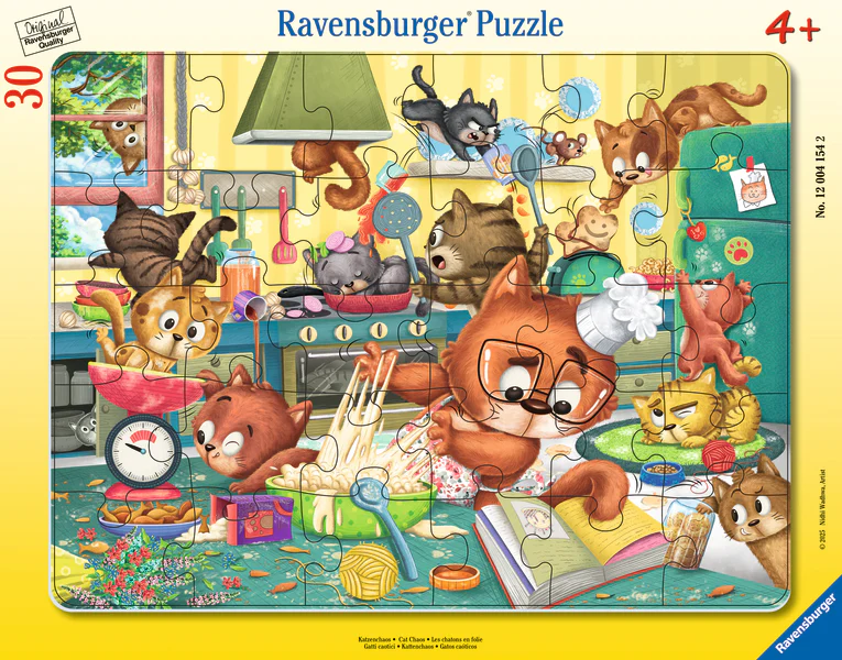 30 PC Cat Chaos Frame Puzzle