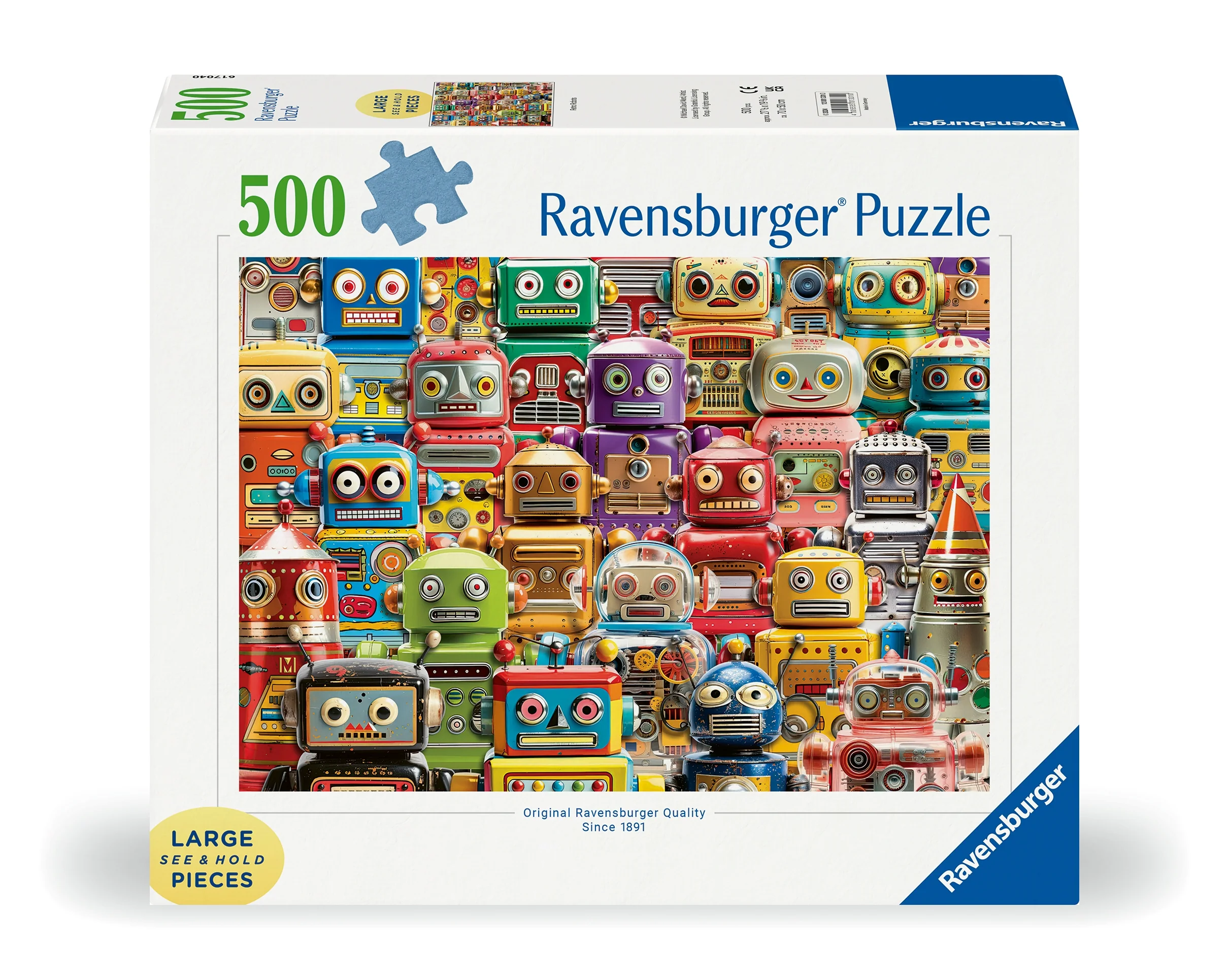 500 PC Retro Robots Large Format Puzzle