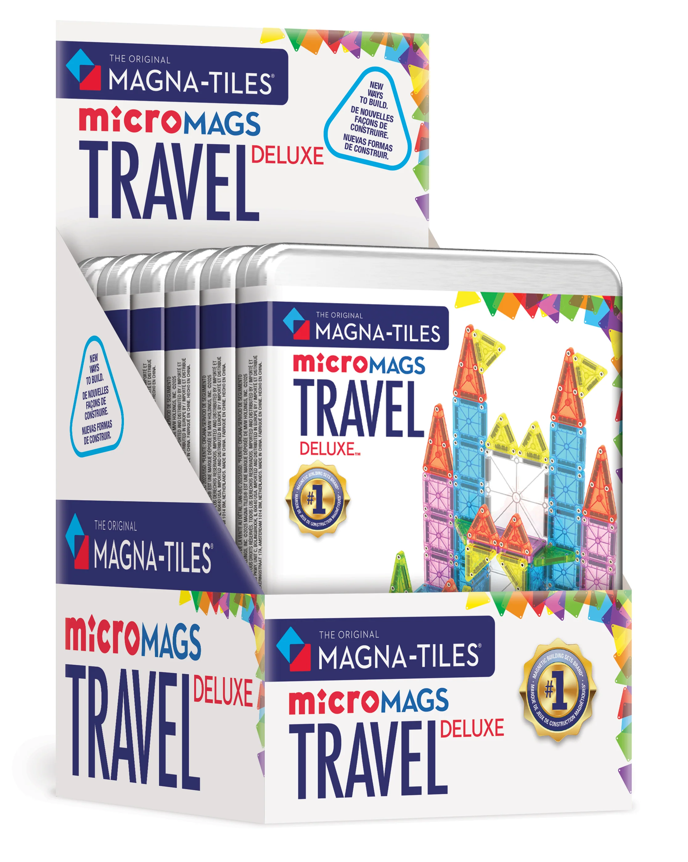 55 PC Magnatiles Micro Mags Travel Set Deluxe