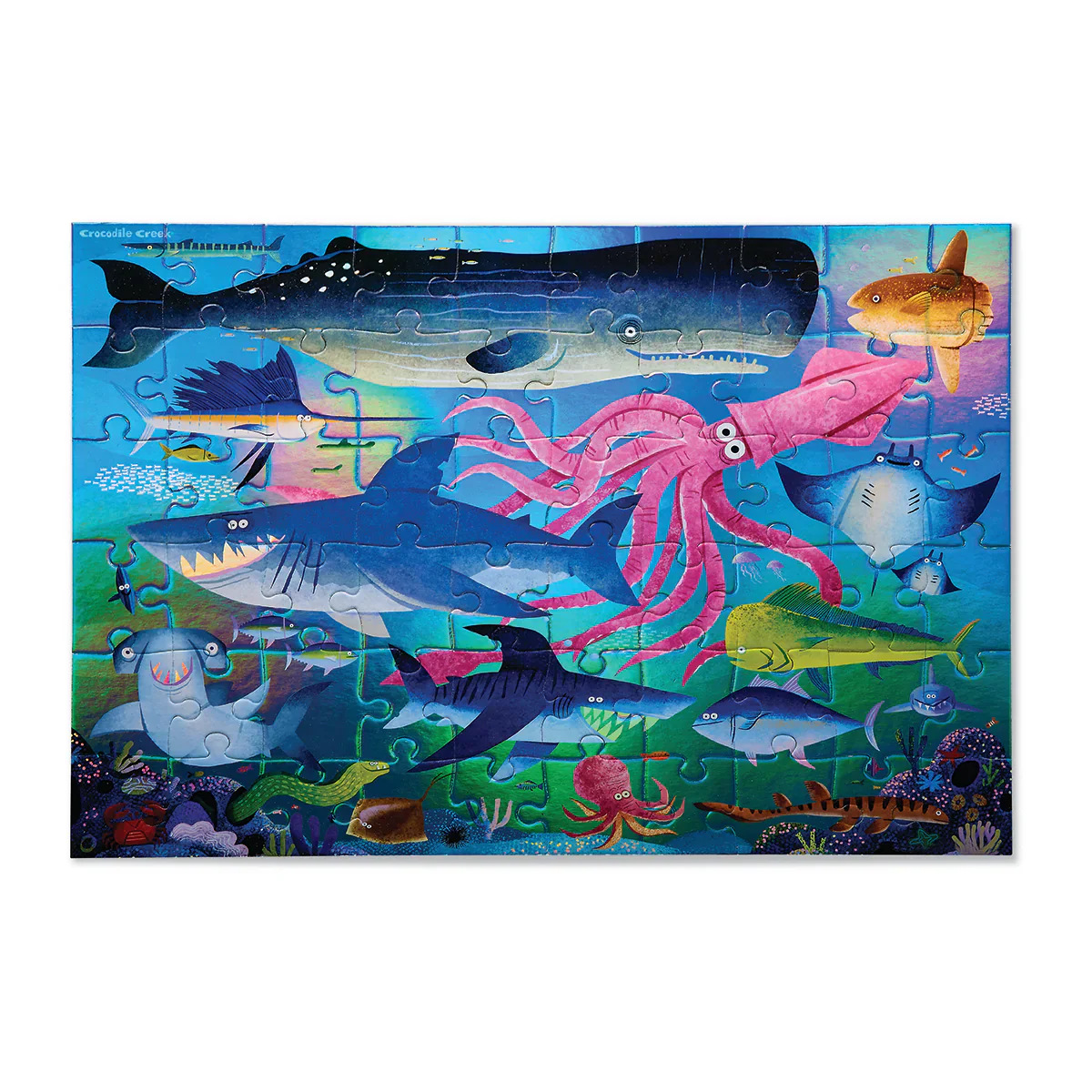 60 PC Shimmering Sharks Foil Puzzle - Image 2