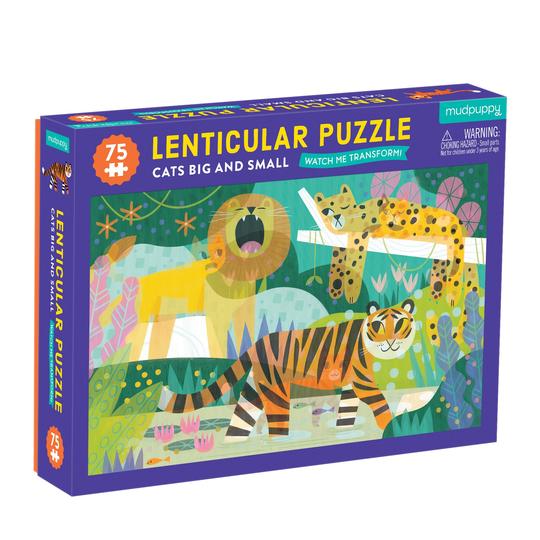75 PC Lenticular Cats Big And Small Puzzle