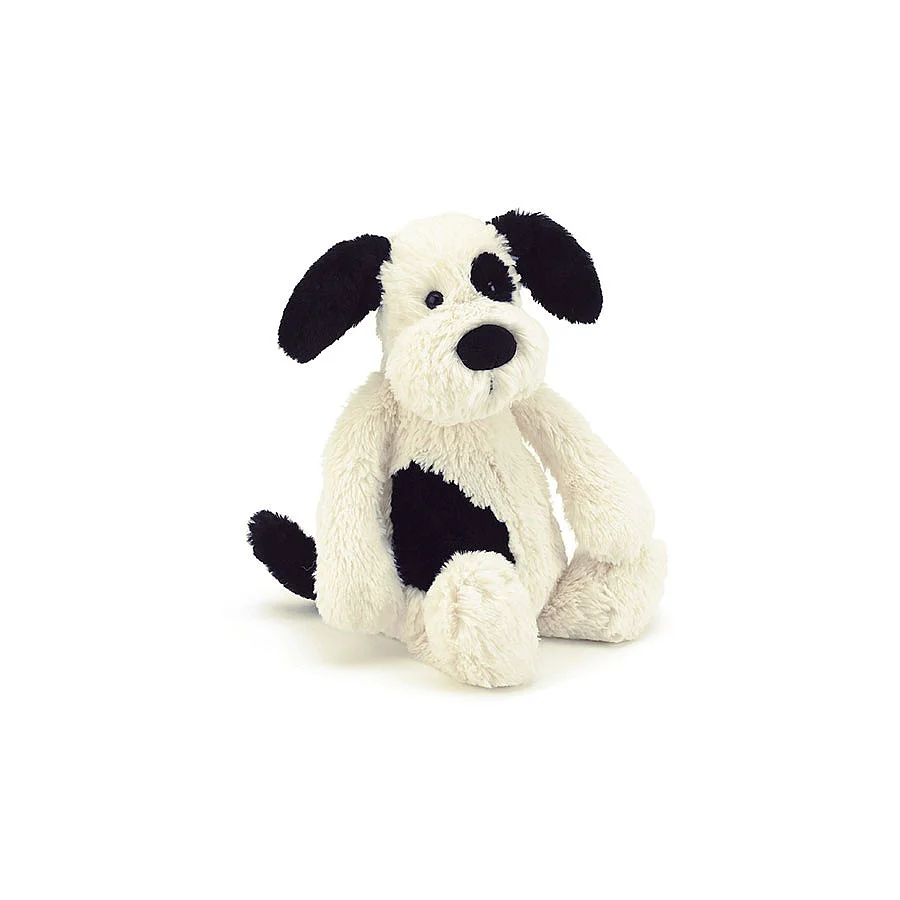 Little Bashful Black & Cream Puppy