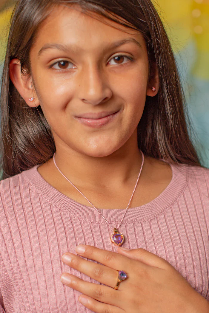 Boutique Chic Lilac Love Necklace - Image 2