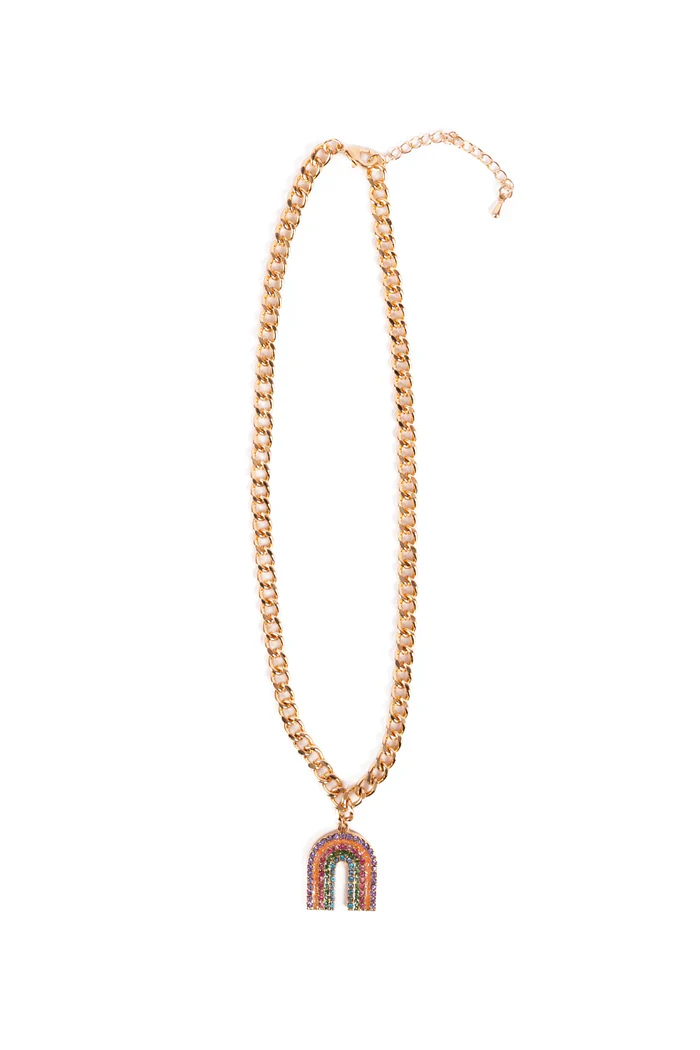 Boutique Chic Somewhere Over The Rhinestone Necklace - Image 2