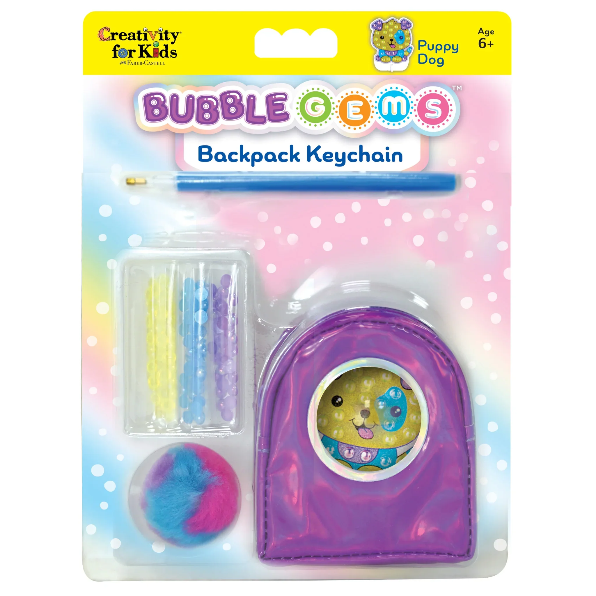 Bubble Gems Keychain Puppy Dog