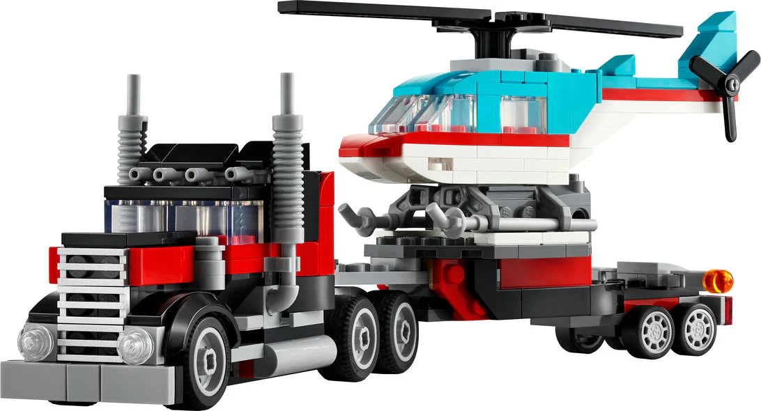 Creator Flatbed Truck With Helicopter - Image 2