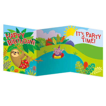 Decorate Your Own Party Animals Card - Image 2