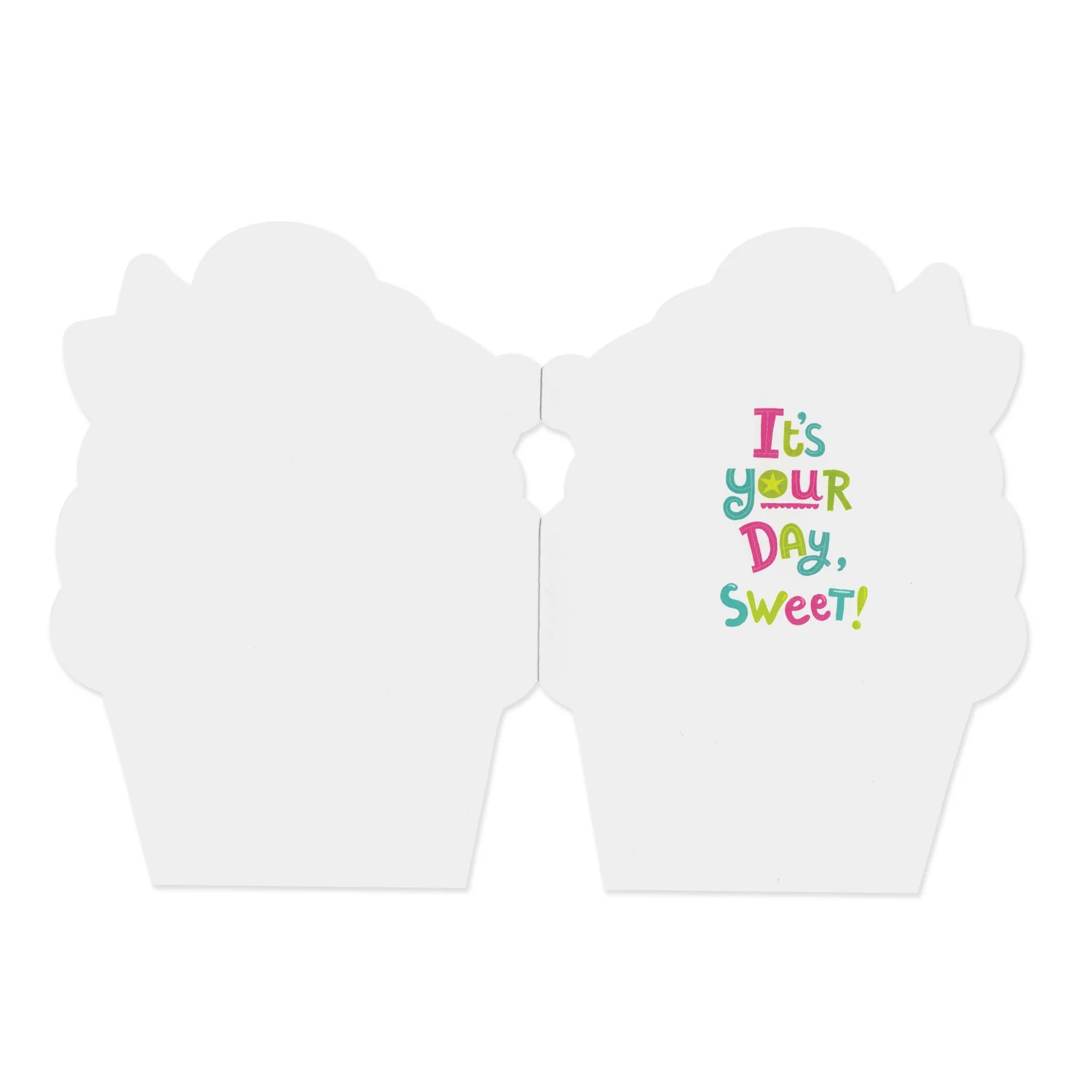 Pink Cupcake Die-Cut Birthday Card - Image 2