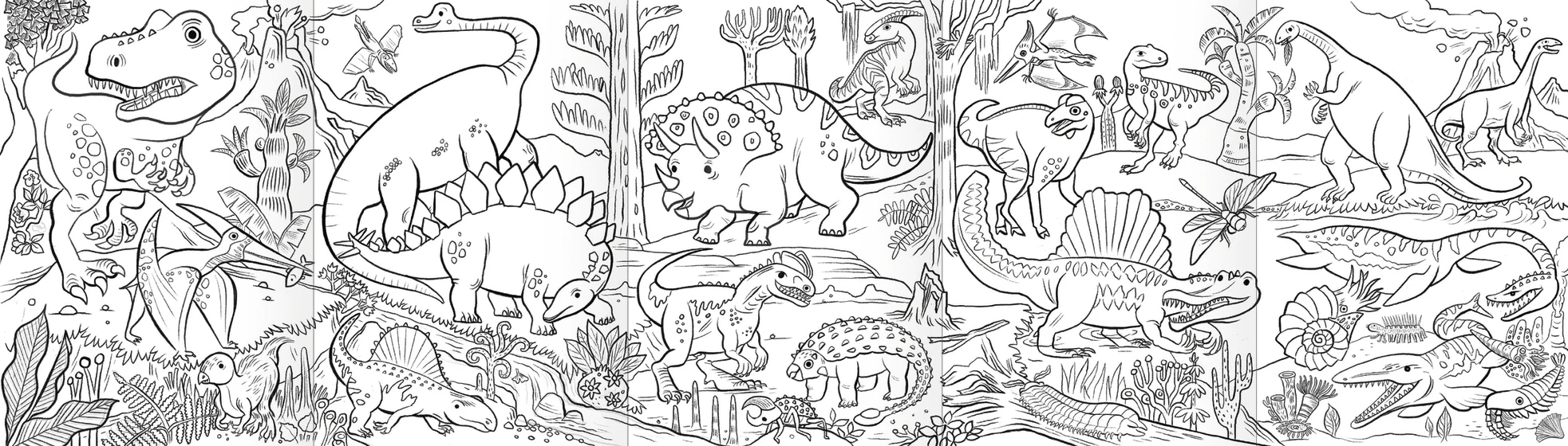 Dinosaurs Double-Sided Color Pencils With Mini Mural - Image 2