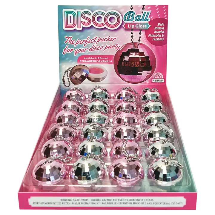 Disco Ball Lip Gloss Keyring
