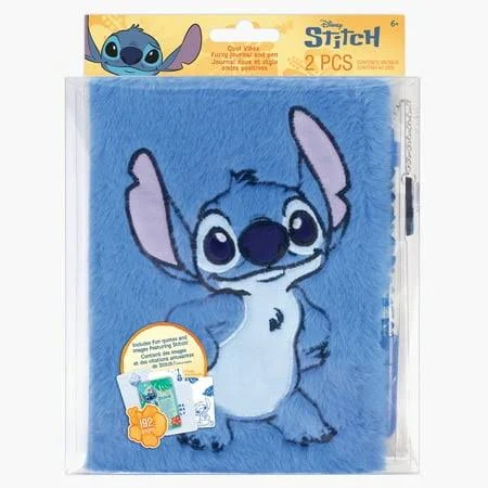 Disney's Stitch Fuzzy Journal And Pen