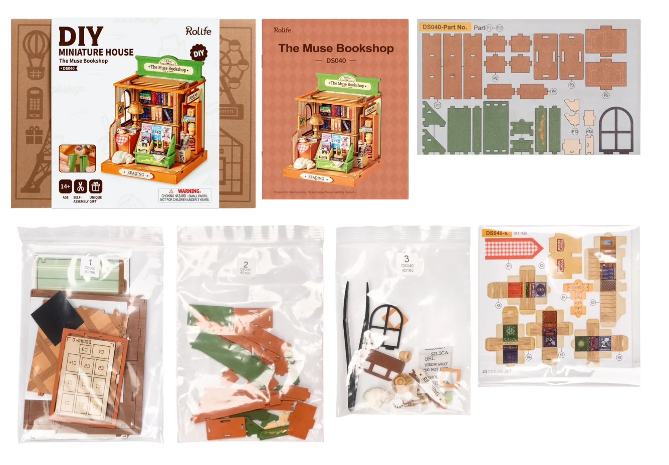 DIY The Muse Bookshop Miniature House Kit - Image 2