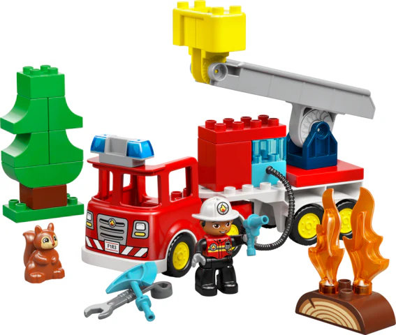 Duplo Fire Truck With Hose And Firefighter - Image 2