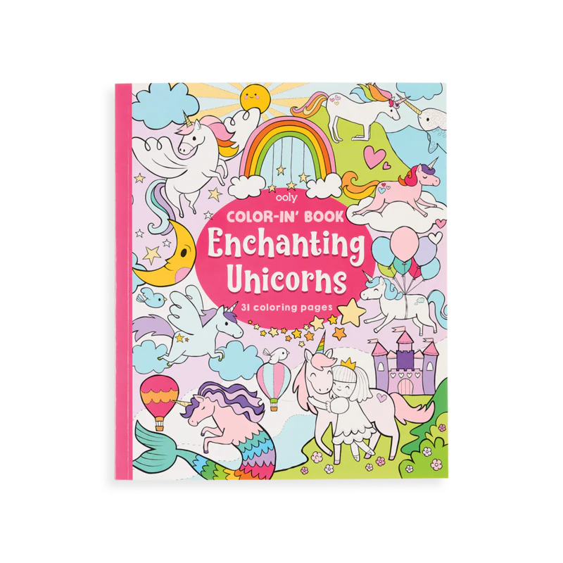 Enchanting Unicorns Color-In' Book