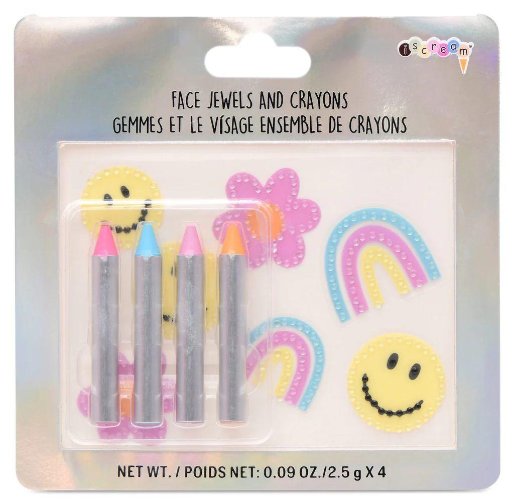 Face Jewels And Crayons Set