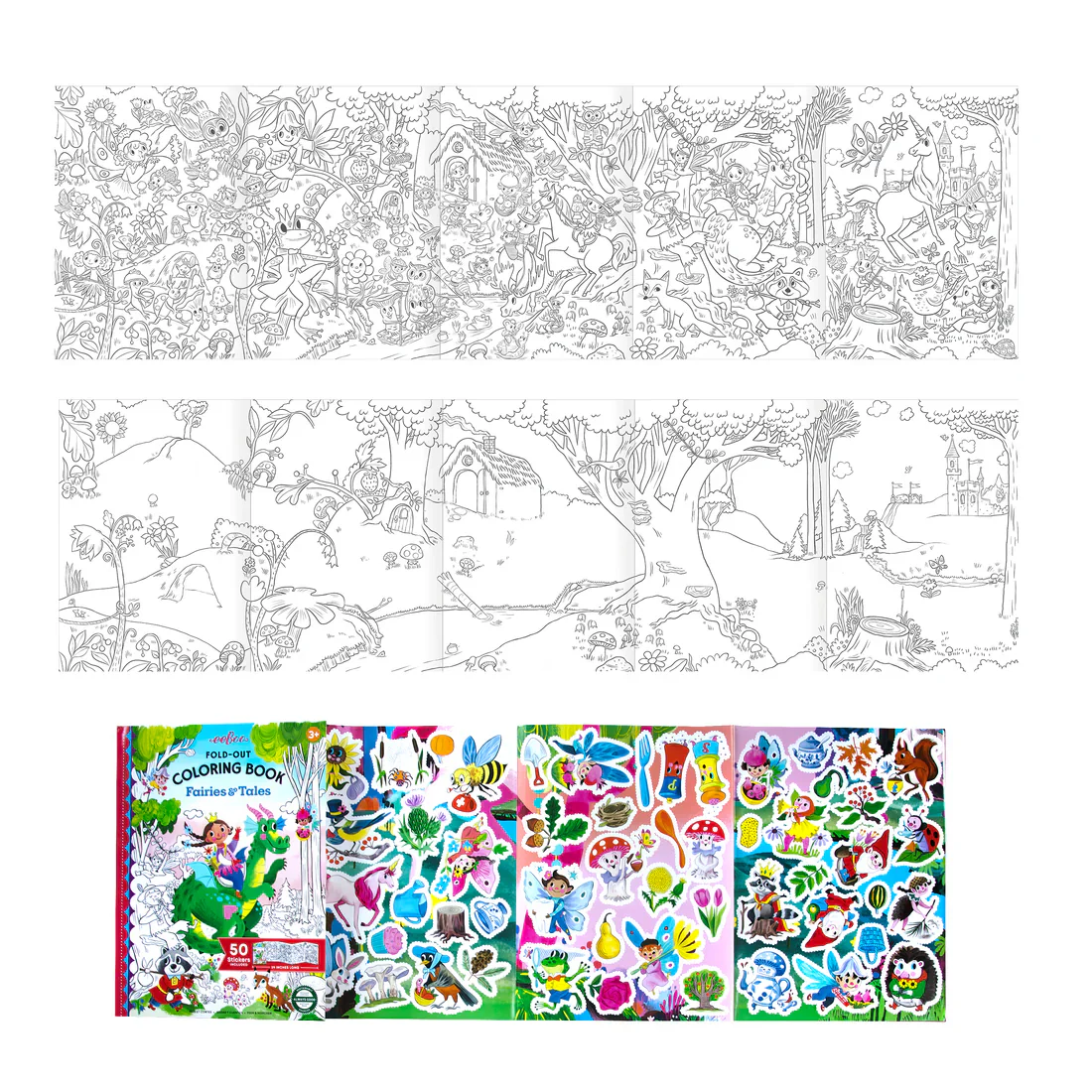 Fairies And Tales Fold-Out Coloring Book - Image 2