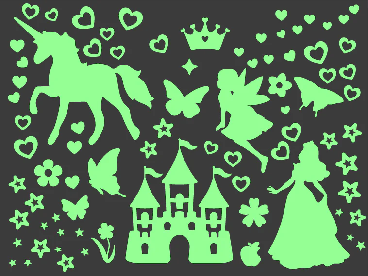 Fairy Tale Everyday Glow In The Dark Wall Stickers - Image 2