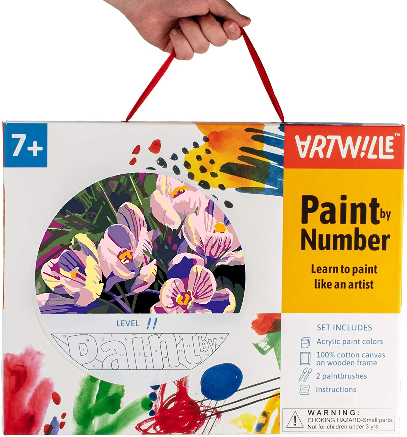 Purple Flowers Artwille Paint By Numbers - Image 2