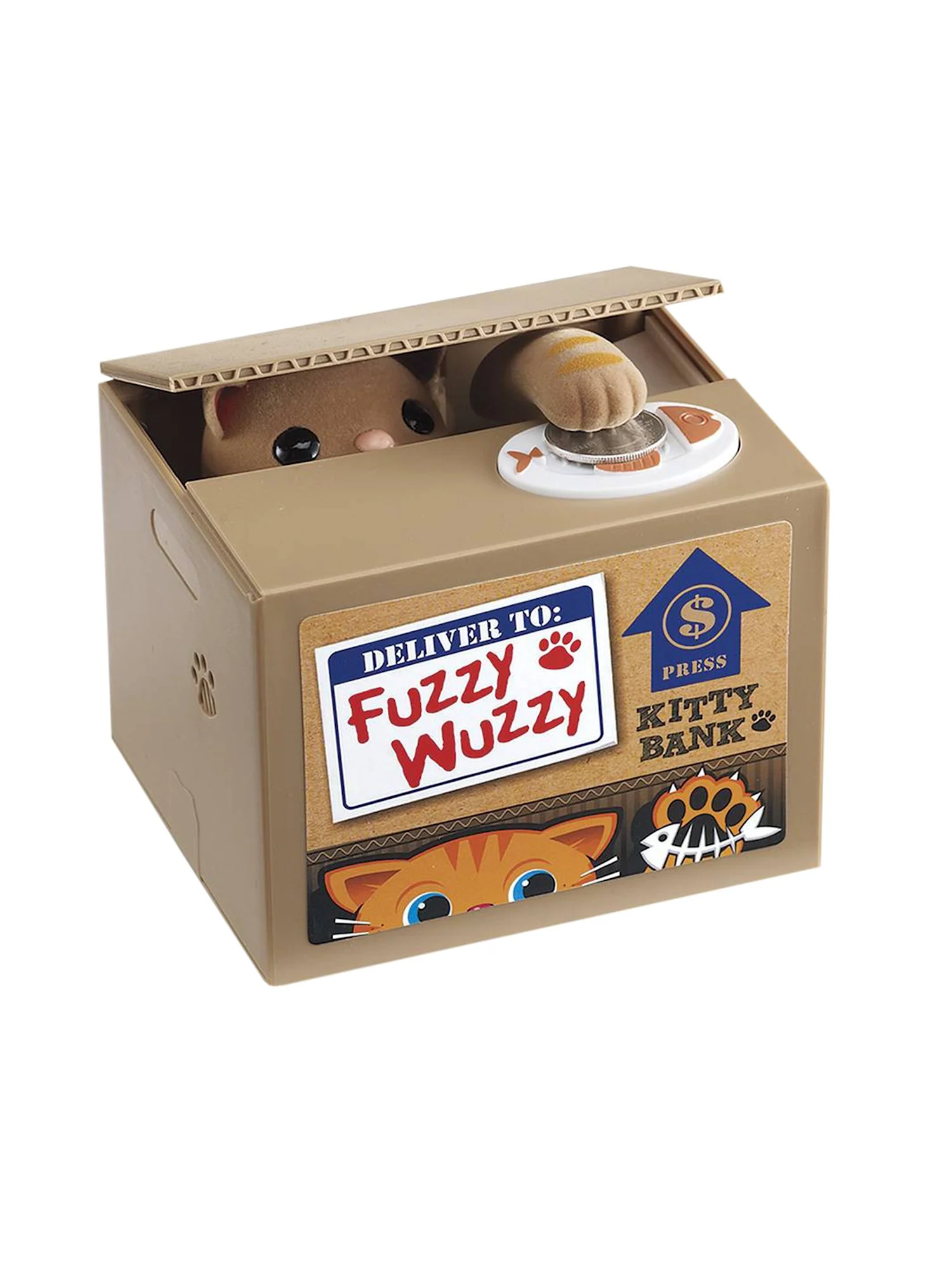 Fuzzy Wuzzy Kitty Animatronic Coin Bank