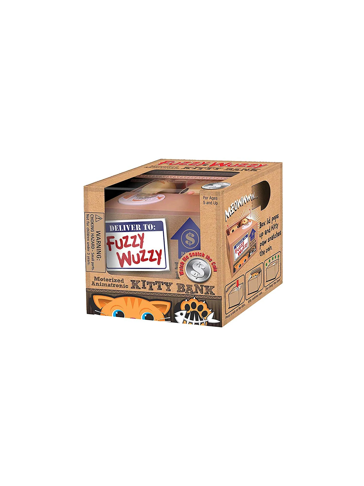 Fuzzy Wuzzy Kitty Animatronic Coin Bank - Image 2