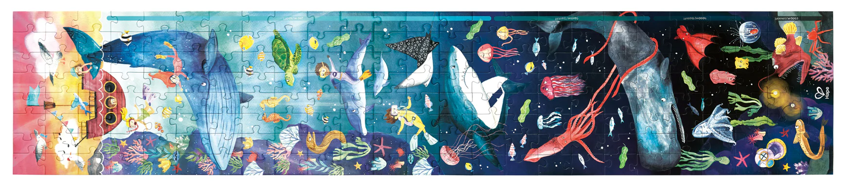 200 PC Glow In The Dark Ocean Life Puzzle - Image 2