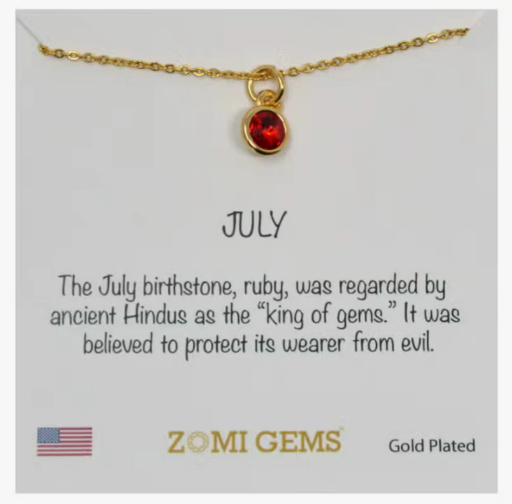 Gold Birthstone Necklace - Image 10