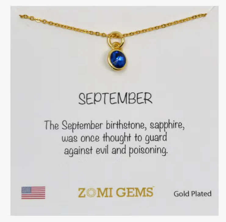 Gold Birthstone Necklace - Image 12