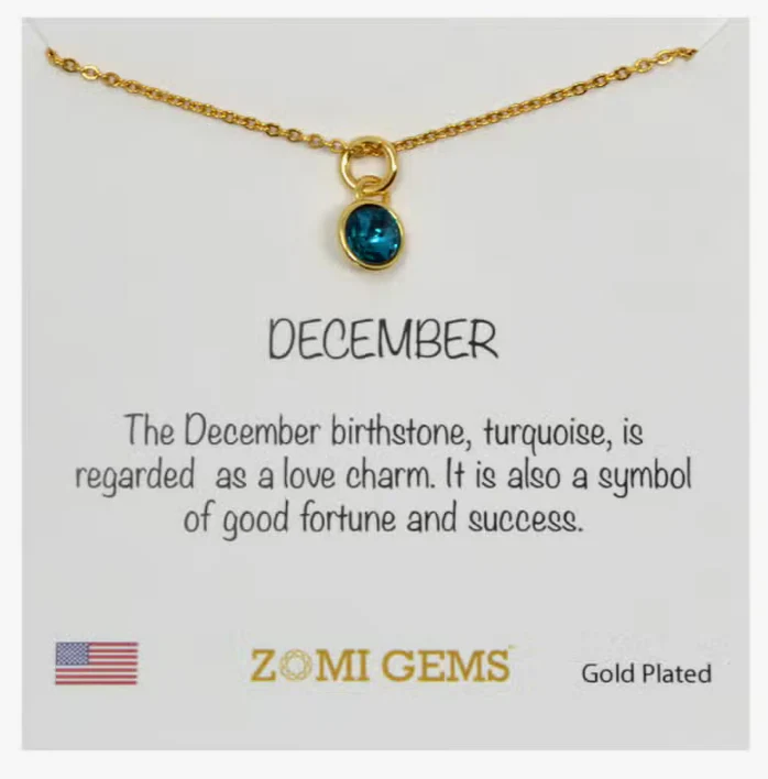 Gold Birthstone Necklace - Image 13