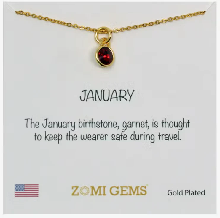 Gold Birthstone Necklace - Image 3