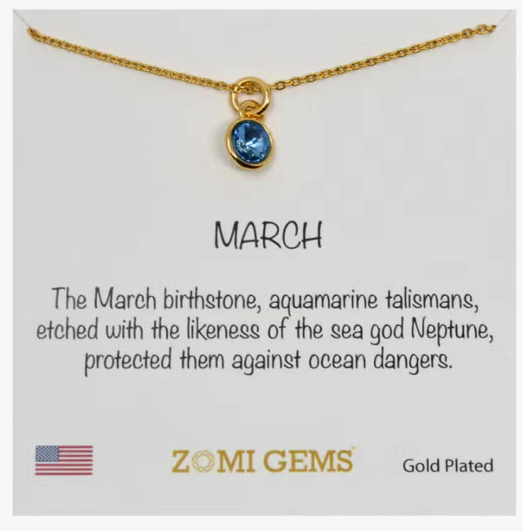 Gold Birthstone Necklace - Image 5