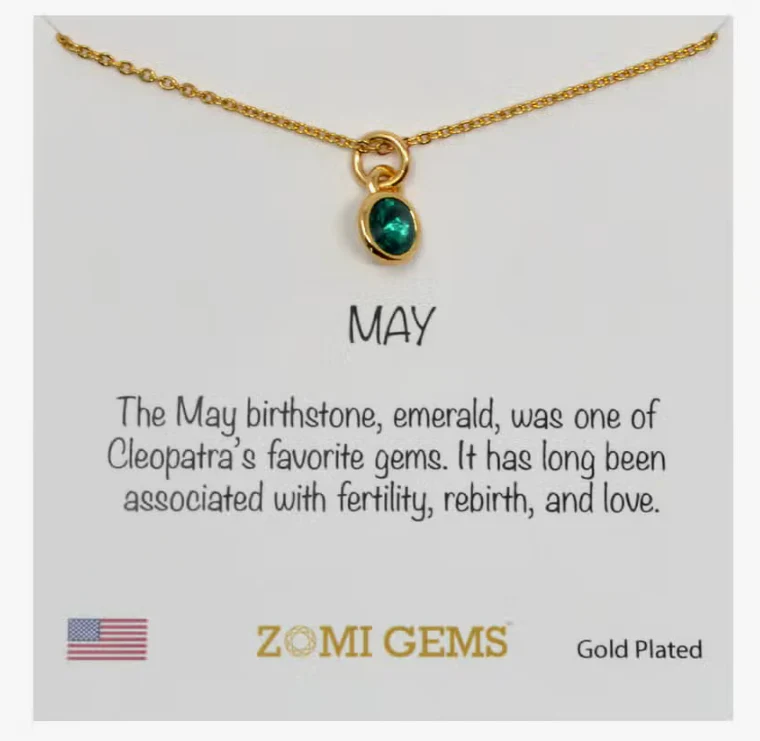 Gold Birthstone Necklace - Image 7