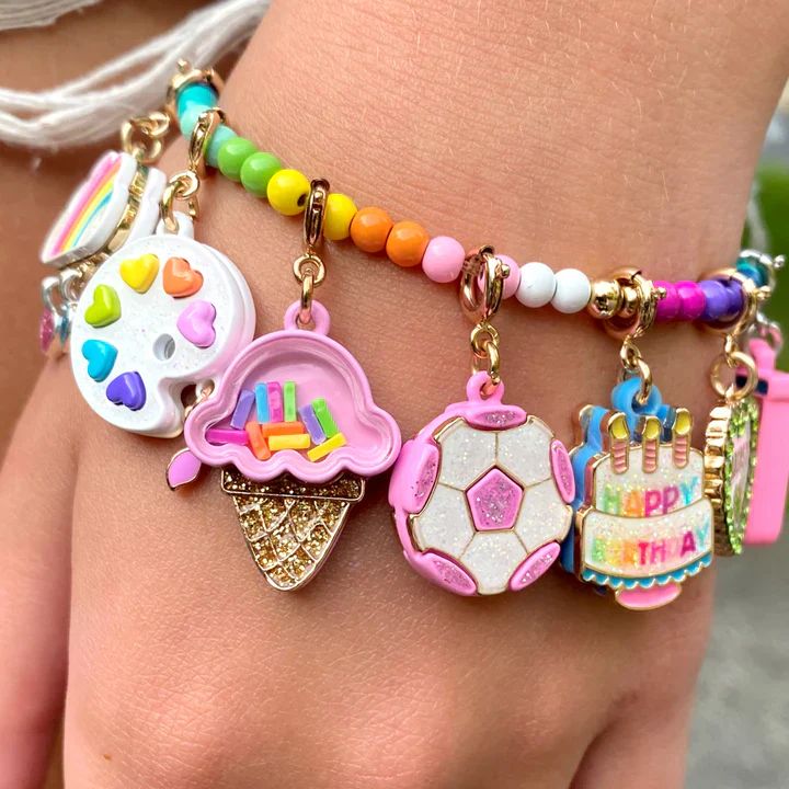 Gold Ice Cream Cone Shaker Charm - Image 2