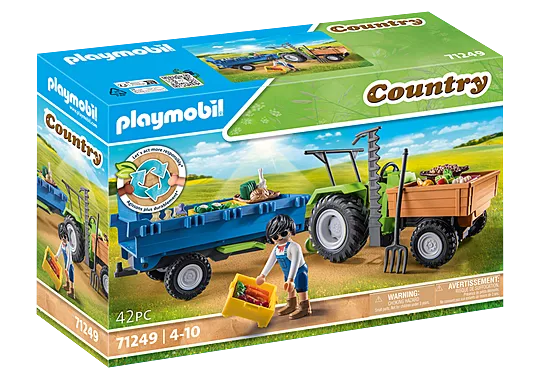 Harvester Tractor With Trailer