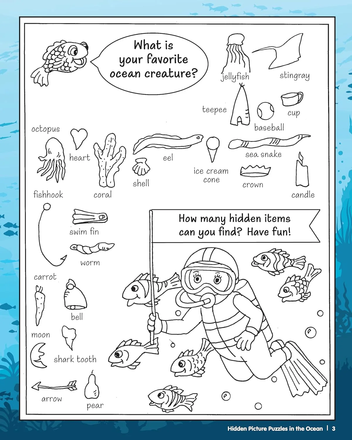 Hidden Picture Puzzles In The Ocean Book - Image 2