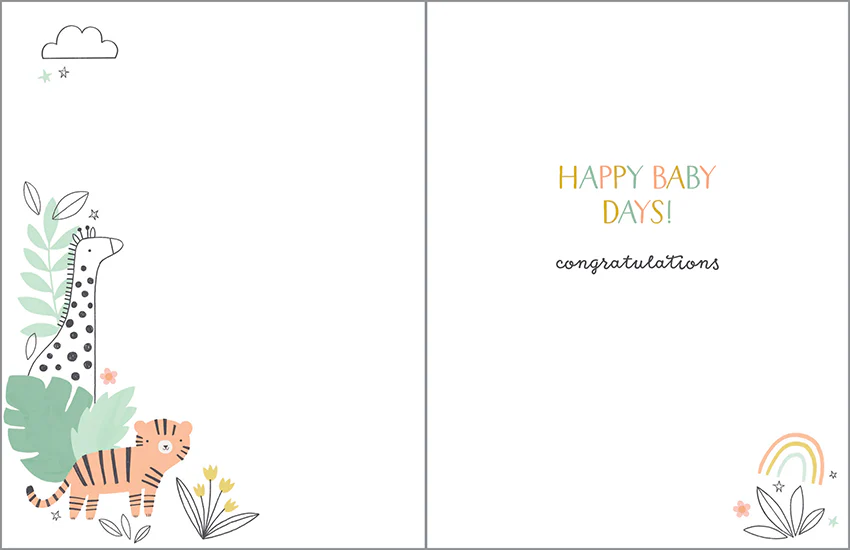 In The Jungle Baby Card - Image 2