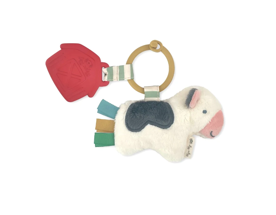Itzy Pal Plush & Teether Cow