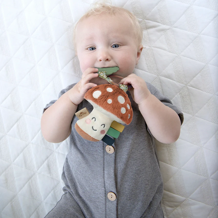 Itzy Pal Plush & Teether Mushroom - Image 2